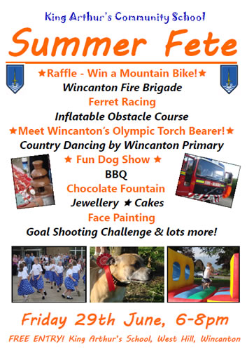 King Arthur's Community School Summer Fete poster