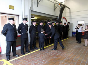 Wincanton Fire-Fighters receiving award