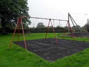 Only one swing remains.