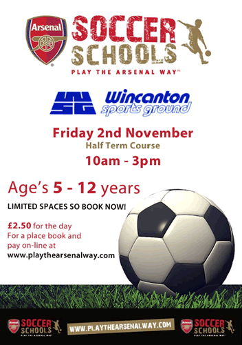 Wincanton Sports Ground, Arsenal Soccer School poster