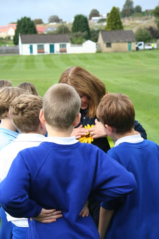 Wincanton Primary School children at the Recreation Ground