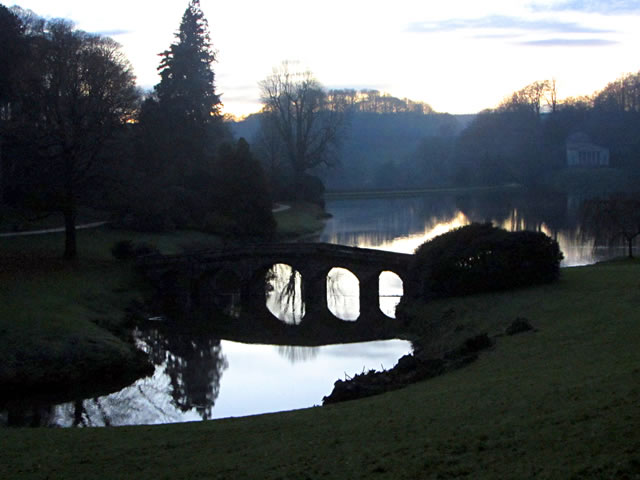 The bridge over the main Stourhead lake