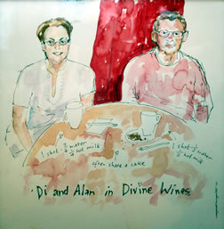 Di and Alan at Divine Wines