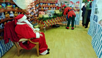 Father Christmas and his Elf, in Wincanton Baptist Church