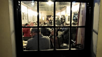 People having a festive drink in The Bear Inn