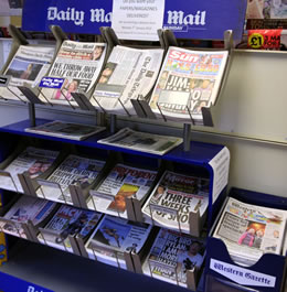 Newspaper stand in Papertrees