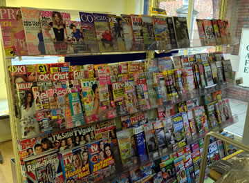 Magazine stand at Papertrees