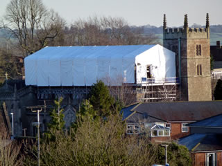 Covered roof of Wincanton Parish Church