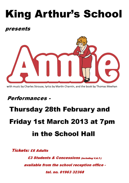 King Arthur's School presents Annie, the musical