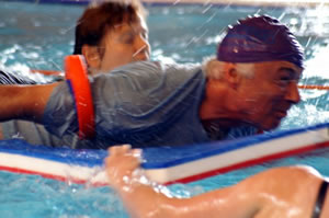 Swimmers in Wincanton's swimming pool