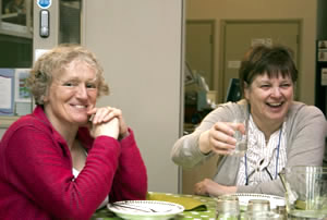 Ladies at the Loose Ends cafe