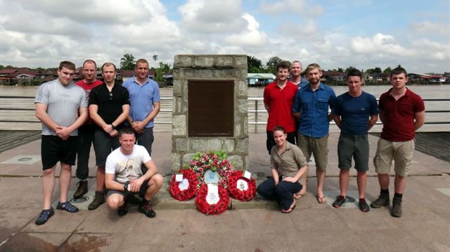 Members of 845 Squadron at Naga Ga'at Memorial