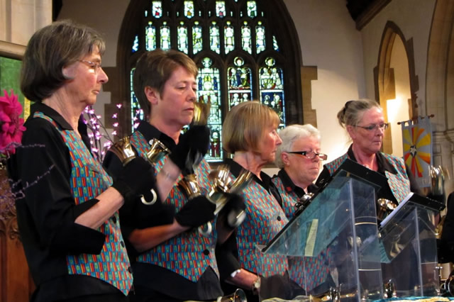 Wincantata Bell Ringers, close-up