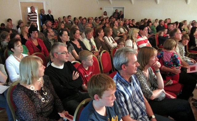 The audience in Wincanton Memorial Hall