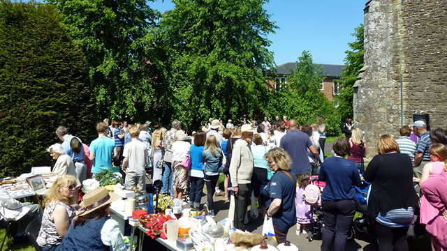 Lots of visitors at the Parish Church fete