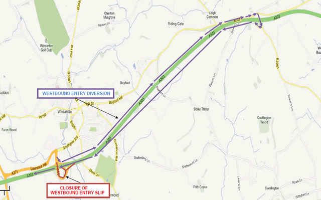 Westward outbound diversion