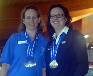 Adele Parham and Phillipa O'Grady, Wincanton Swimming Club Masters