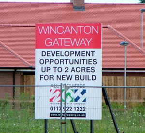 A 'For Sale' sign at Long Close, Wincanton