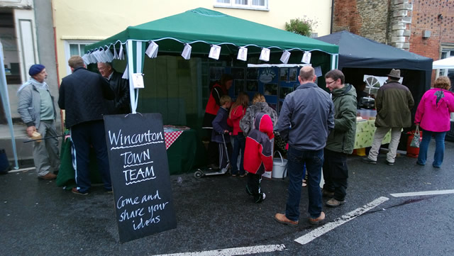 The Town Team stall at the first Wincanton Street Market