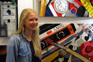 Anna Saunders with her painting