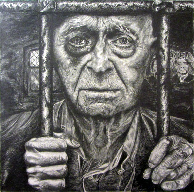 Old Man Behind Bars
