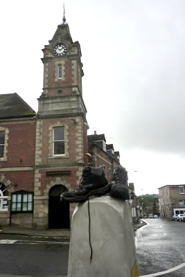 Trevor's boots in Wincanton Market Place