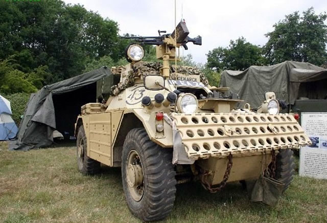Ferret military vehicle on display