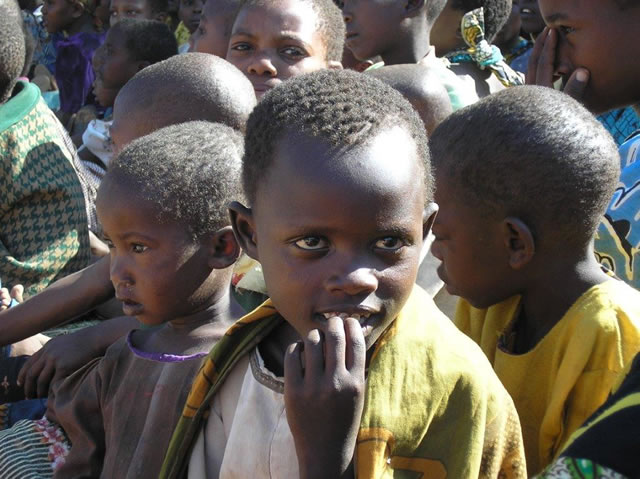 Children from Ughandi B village