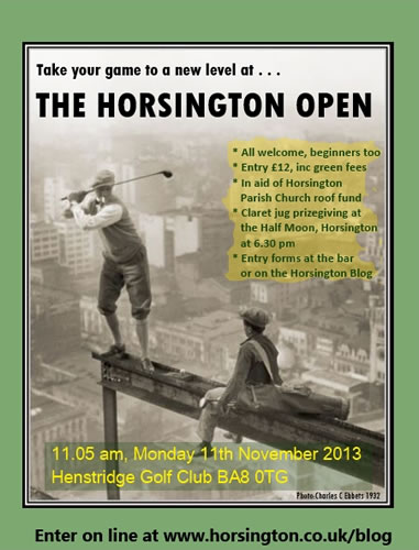 Horsington Open chartiy gold tournament poster
