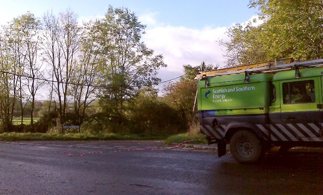 Southern Electric engineers turned up to repair the damage