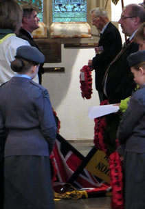 Laying the wreath