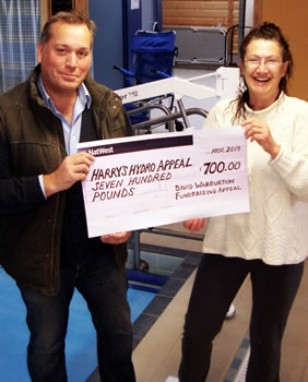 Harry's Hydro fundraising cheque