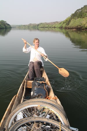 Helen Lloyd canoeing