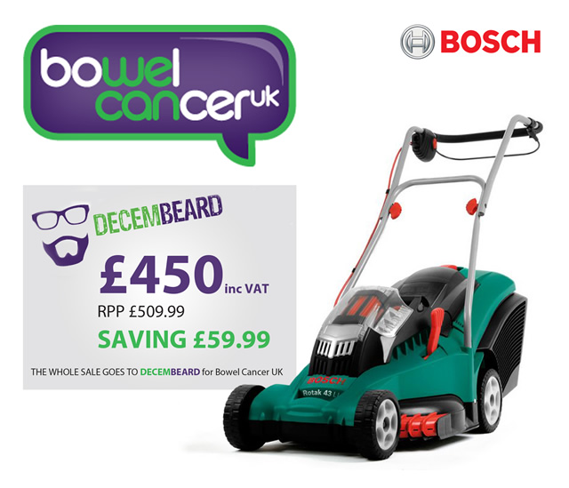 A lawnmower generously donated by Bosch