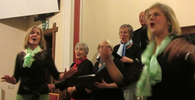 Six Pilgrim Singers a-singing