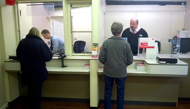 New service counters at Wincanton Post Office