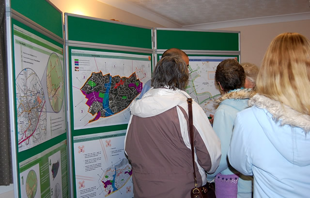 Locals turn up to view the Windmill Farm plans, and ask questions of the planning consultants