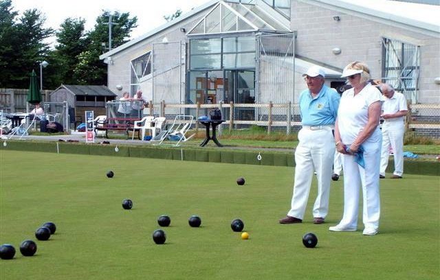 Bowls green at Wincanton Sports Ground