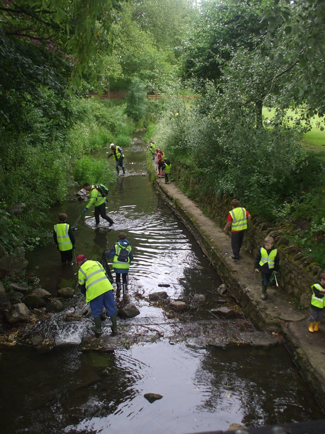 The C.A.T.C.H. team getting their feet wet