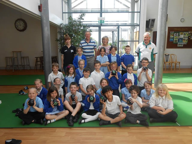 Wincanton Primary School children group photo at Wincanton Sports Ground