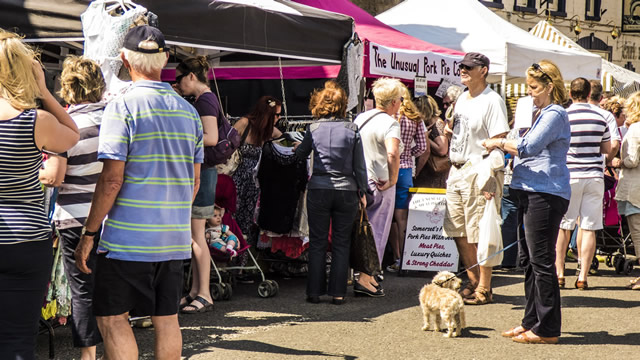 A scene from the May 2014 street market