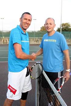Wincanton Tennis Club players shaking hands after a match