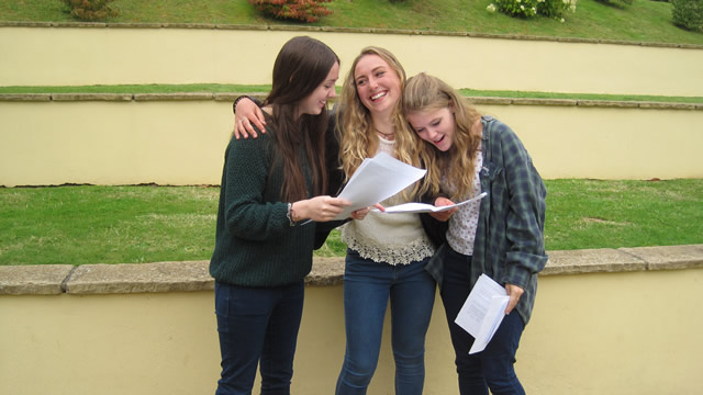 Emma, Georgie and Harriet, star achievers at Bruton School for Girls