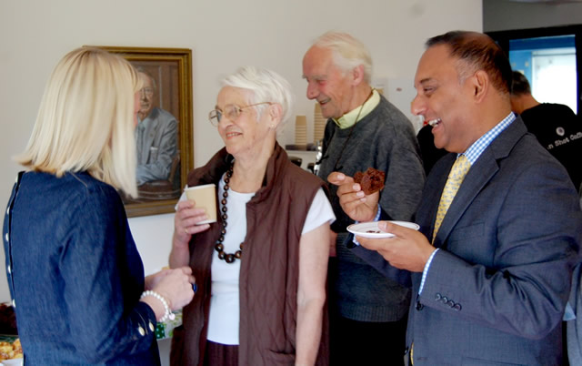 Visitors at Sexeys Macmillan Coffee Morning