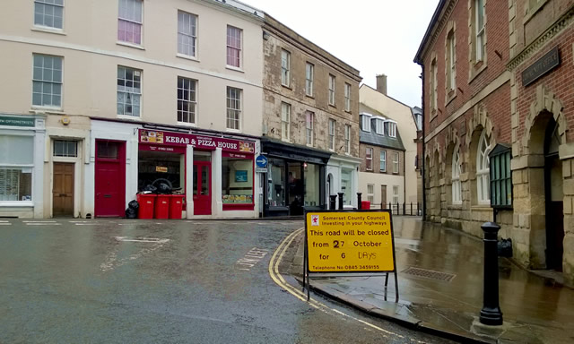 South Street road closure sign