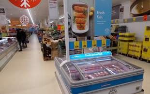 A new fresh fish fridge at Lidl, Wincanton