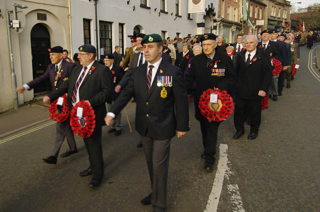 Legion members, Civic Dignitaries and Veterans