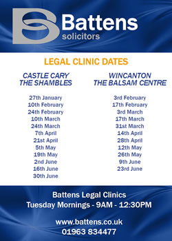 Battens Solicitors Legal Clinic dates