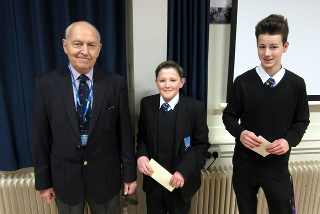 Museum Chairman, Nigel Fox with Will Bristol and Brad Tucker