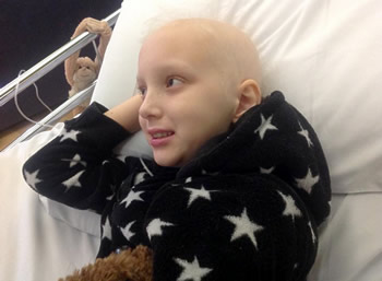 Evie is fighting a rare form of Lymphoma called 'Burkitts Syndrome'
